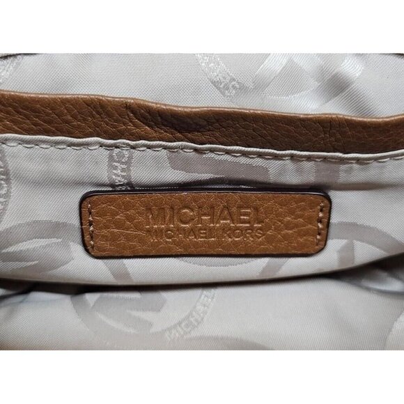 Michael Kors Charlton Pebbled Leather Adjustable Crossbody in Camel Brown - Picture 6 of 6